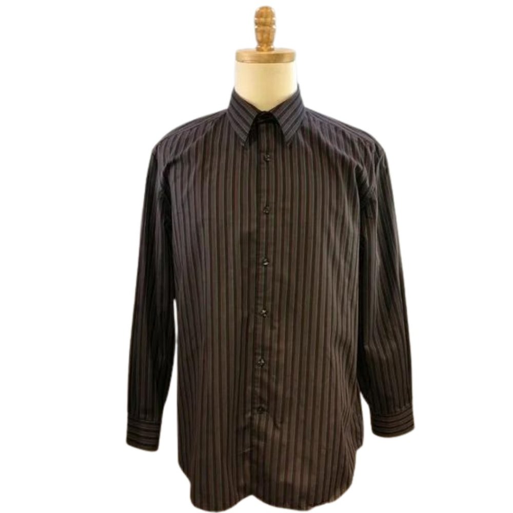 AXIST Gray and Pink Long Sleeve Slim Fit Dress Shirt
